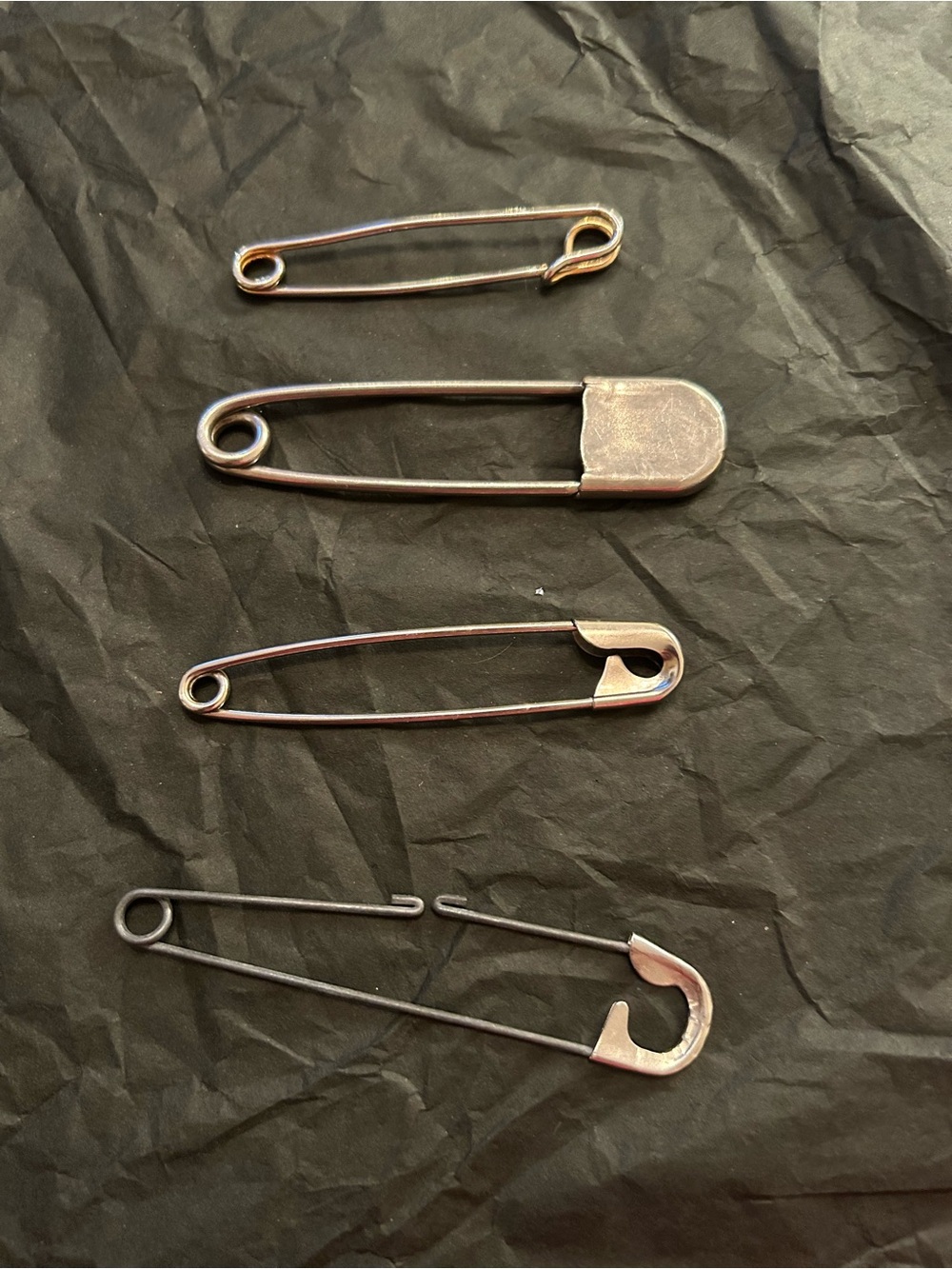 Silver-Tone Safety Pin Set - Men's Accessories